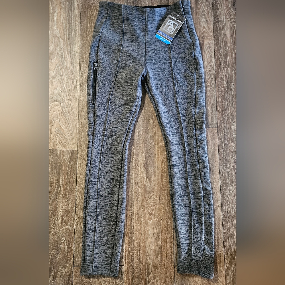 ARCTIC QUEST Girls Fleece Lined Gray Skinny Leggings Size 14/16